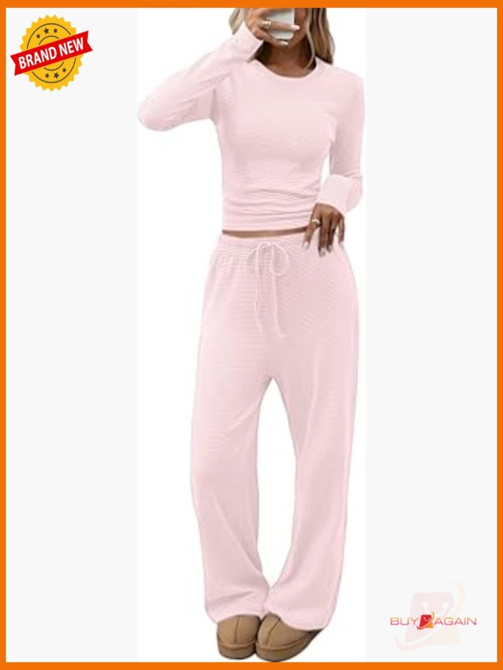 Striped Long Sleeve Top Wide Leg Palazzo Pants Two Piece Lounge Set
